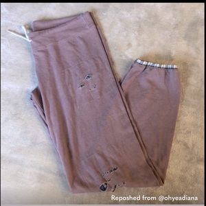 Monrow distressed patchwork sweatpants - light purple, small